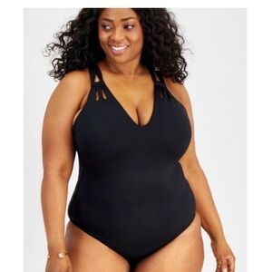 NWT Becca ETC Plus Size Color Code Strappy One-Piece Swimsuit size 0X 14-16